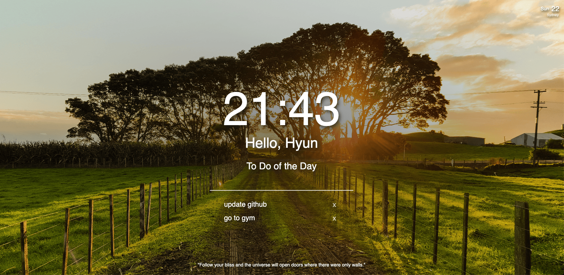 Momentum App screenshot